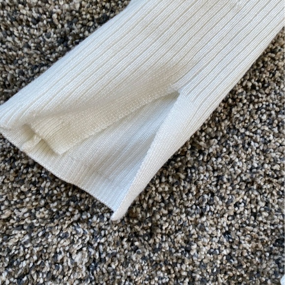 Cable & Gauge Cream Ribbed Cardigan - Picture 2 of 4